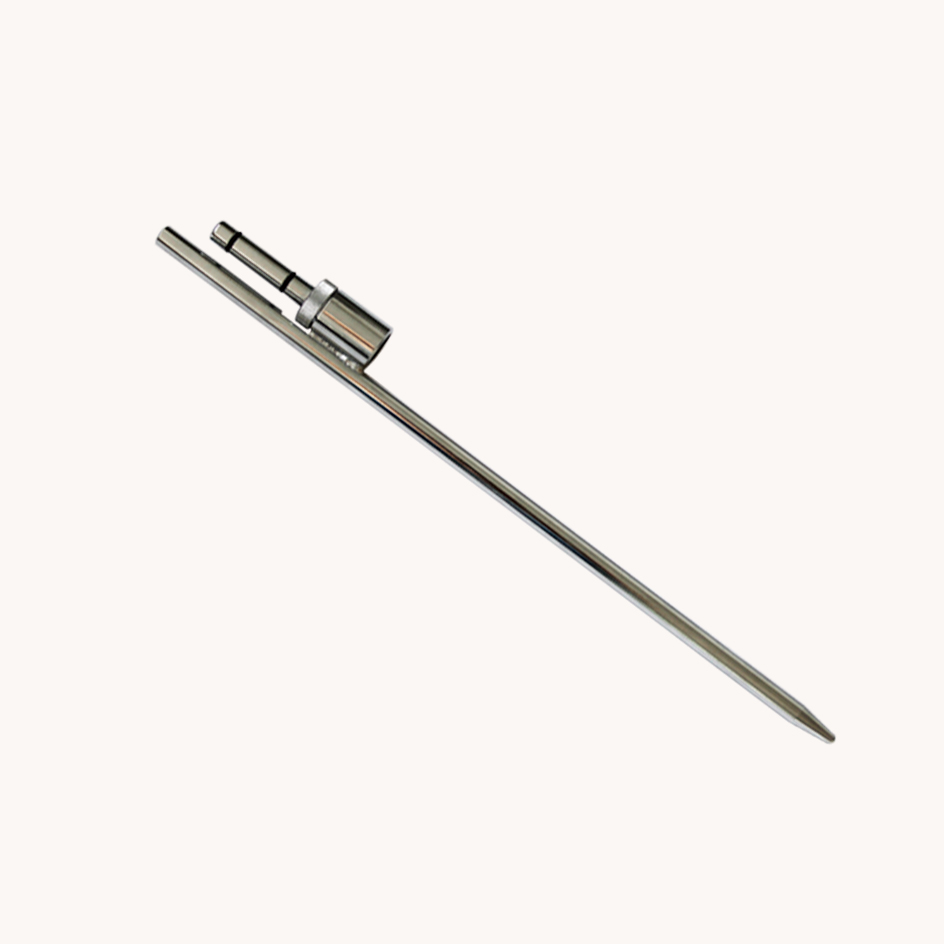 Heavy-duty steel ground spike with 360-degree rotating spindle for feather and teardrop beach flags - WOLFLAG wholesale